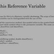The This Reference Variable