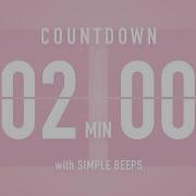 2 Minute Countdown Timer Flip Clock With Simple Beeps
