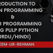 Python For Optimization Data Structures Loops PuLP Modeling Workforce Blending Examples