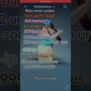 Roblox Error Codes 1001 Is The Most Dangerous Code Credit To Isa Bella35 On Tt