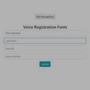 HTML Form Voice Filling