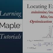 Learning Maple Locating Extrema Minimize Maximize Min Max