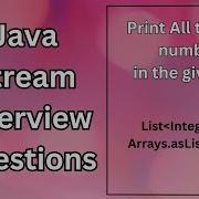 Java Streams Interview Questions Find All The Even Numbers In The List Java Interview Coding