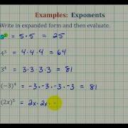 Ex Expanding And Evaluating Exponential Notation