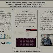 EYSIP 2021 Internship Project Steps Towards Building A MIPS Processor On FPGA