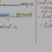 Difference Quotent Cubic Function Sophia Learning Tutorials