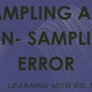 Sampling And Non Sampling Error
