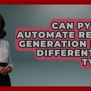 Can Python Automate Report Generation From Different File Types Python Code School