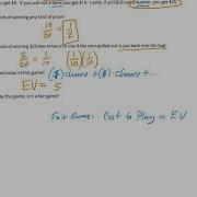 Problem Dealing With Expected Value And Fair Game