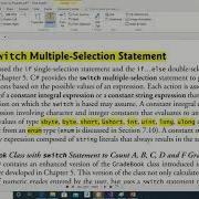 Switch Multiple Selection Statement