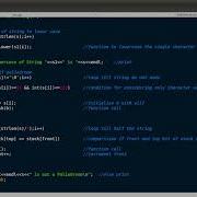 C Code For Checking Whether The String Is Palindrome Using Stack