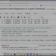 Random Forest Regression In Jupyter Notebook