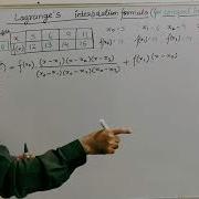 Lagrange Interpolation Formula For Unequal Intervals