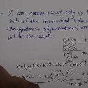 Lecture 36 Decoding Of Cyclic Codes