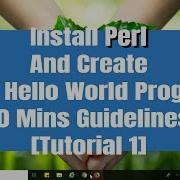 Perl Install Perl And Create First Hello World Program 5 Mins Guidelines Tutorial 1
