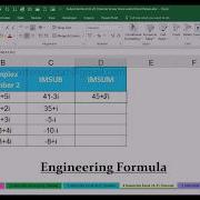 IMSUB Vs IMSUM Engineering Function With Examples In MS Office Excel 2016