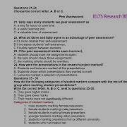 Взаимная оценка часть 3 Фактический тест IELTS на аудирование