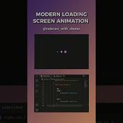 Next Level Loading Screen Animation HTML CSS JS Ytshorts Coding Programming Viralvideo