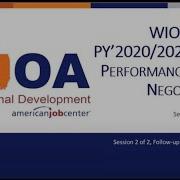 WIOA Local Title I Performance Goals Negotiations Session 2