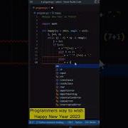 Programmers Way To Wish Happy New Year 2023 Shorts Python Shortvideo Coding