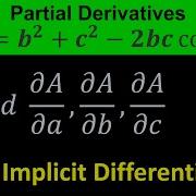 Partial Derivatives Implicit Differentiation From Cosine Law Calculus