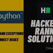 Errors And Exceptions Incorrect Regex