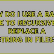 How Do I Use A Batch File To Recursively Replace A String In Files
