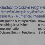 Octave Programming Lesson 16 2 Numerical Integration