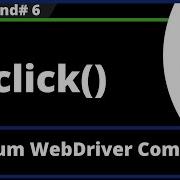 Click Command Selenium WebDriver