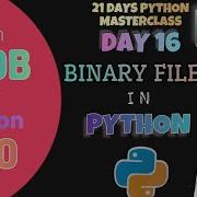 Day 16 Binary Files In Python Reading And Writing In Binary Files Python