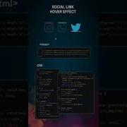 Social Link Hover Effect Using HTML CSS