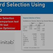 Learn Forward Regression Using Minitab Turkey Comparison Test Response Optimizer