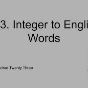 8 7 24 273 Integer To English Words