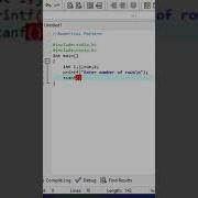 Numerical Pattern Part 4 In C Coding Programming Shortvideo Shorts Youtubevideo