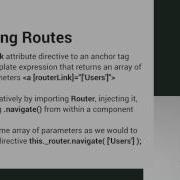 Component Router Navigating Routes Query Parameters Building Web Applications In Angular 2