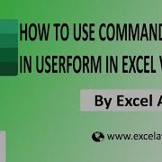 How To Use Command Button In UserForm In Excel VBA Excel Avon