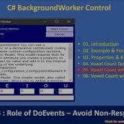 C BackGroundWorker Part 5 Tasks With DoEvents C Advanced 129