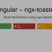 Angular Notification Message Ngx Toaster