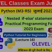 OLevel M3 R5 Classes For July 2023 Nested If Else In Python With Examples L Python Tutorial