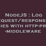 NodeJS Log Request Responses Bodies With Http Proxy Middleware