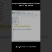 Google Sheets QUERY Function GROUPING DATA Tutorial Databasefunction Googlesheets Query