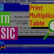 QBasic Tutorial To Print Multiplication Table Using FOR NEXT Loop Hindi