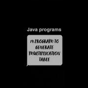 Program To Generate Multiplication Table Java Coding Programming Interview Forloop