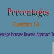Percentage Increase Reverse Approach Model 1 Quantitative Aptitude Shortcuts 20 Seconds Trick