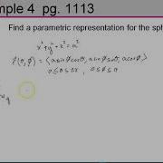 Parametric Representation For A Sphere