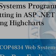 Web Programming Getting Started Using Highcharts In ASP NET