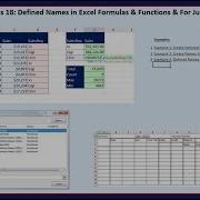 Excel Basics 18 Defined Names In Excel Formulas Functions For Jump Go To
