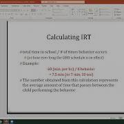 Calculating Inter Response Time IRT