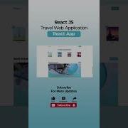 React JS Tutorial TRAVEL WEB APPLICATION Download Full Source Code Shorts