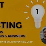 Part 1 API Testing Interview Questions Answers